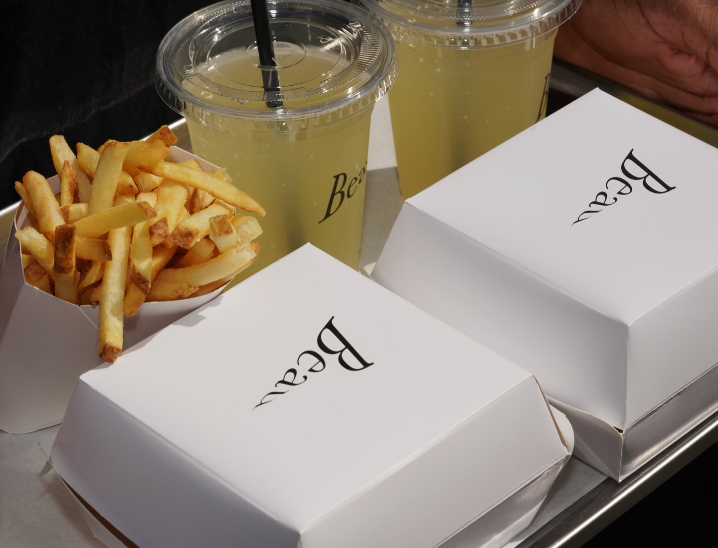 A burger at BEAU