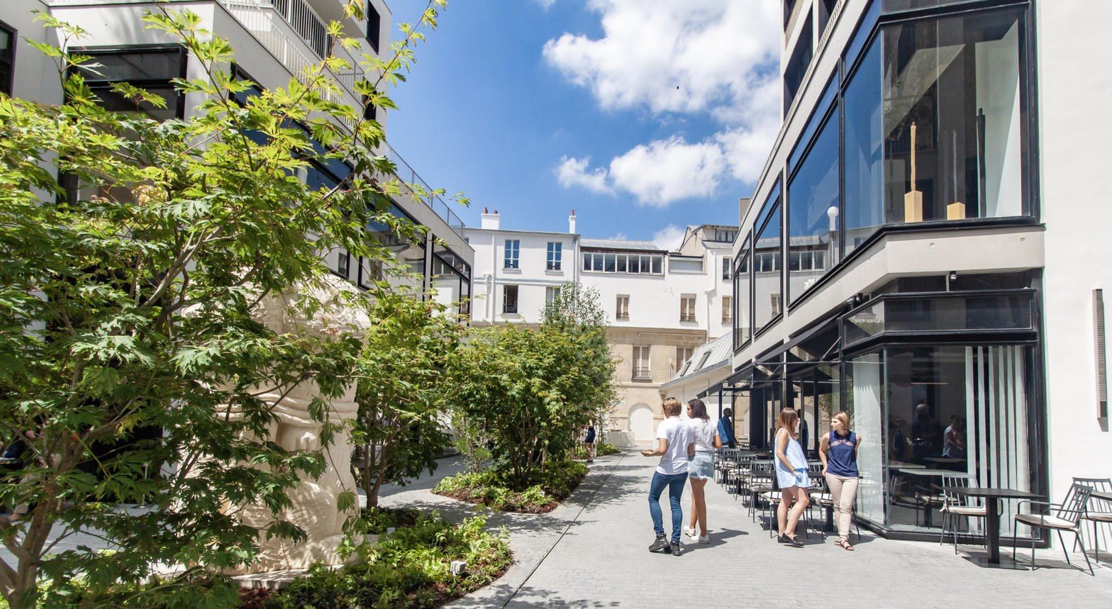 The courtyard at Beaupassage on Rue de Grenelle