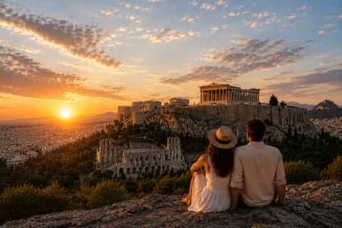 Acropolis at sunset Athens