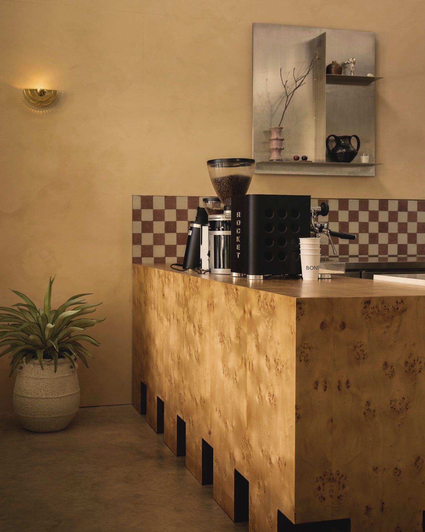 The espresso bar at Bones Cafe
