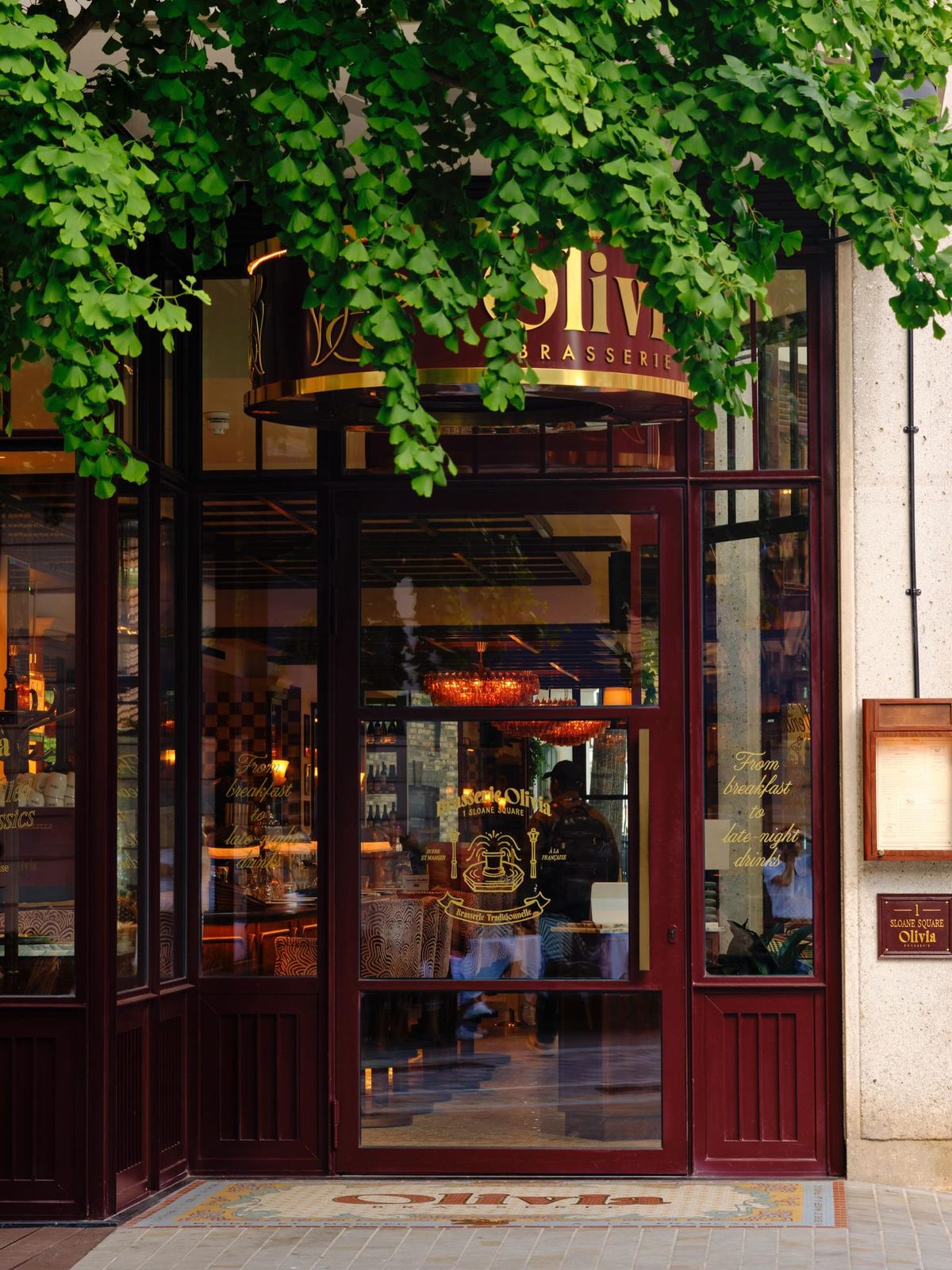 The front of Brasserie Olivia on Sloane Square
