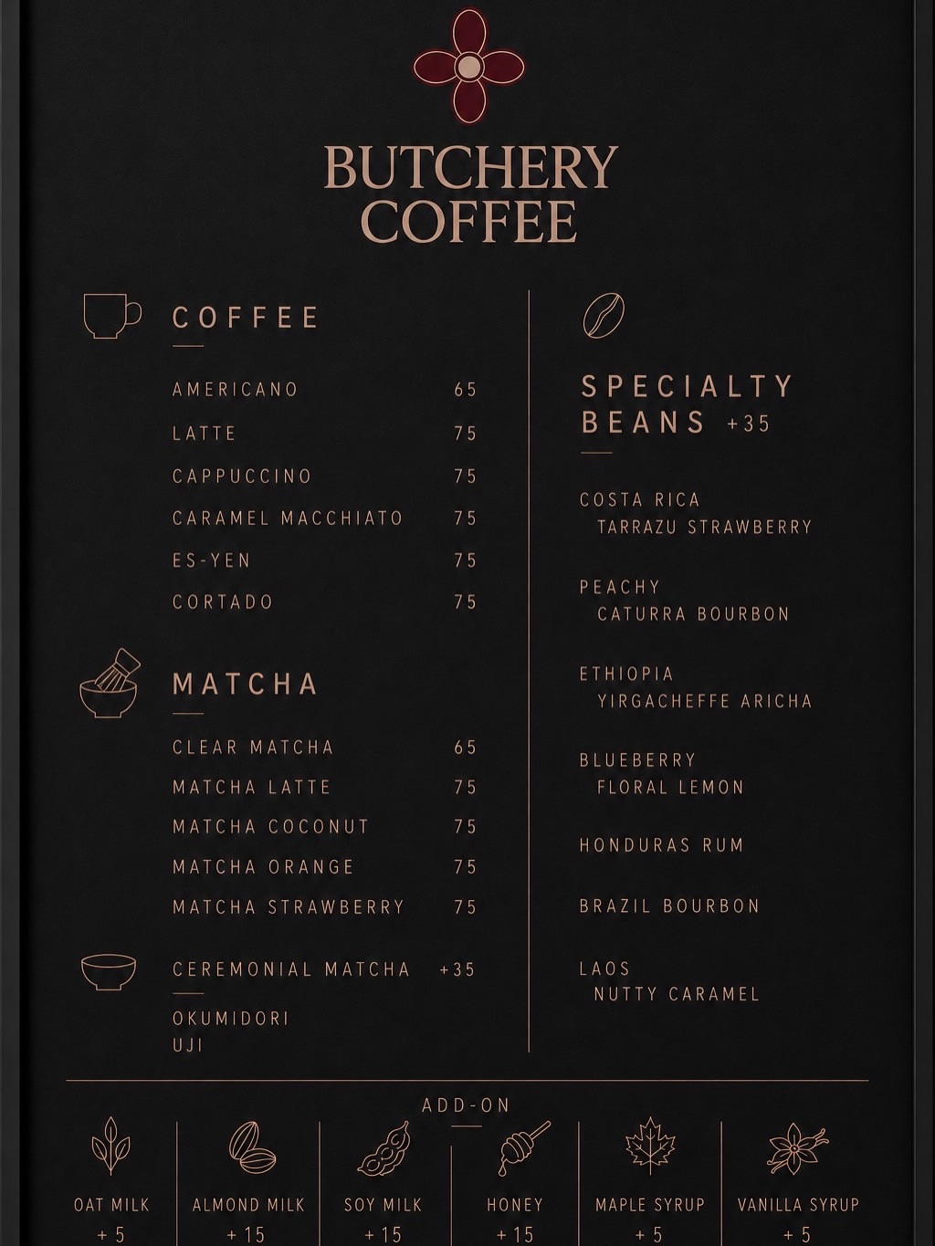 The counter at Butchery Coffee