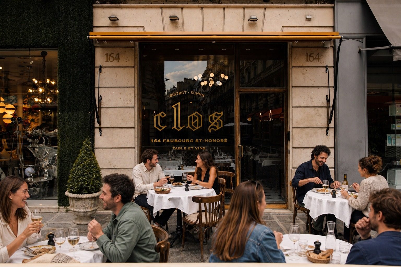 The terrace at Clos