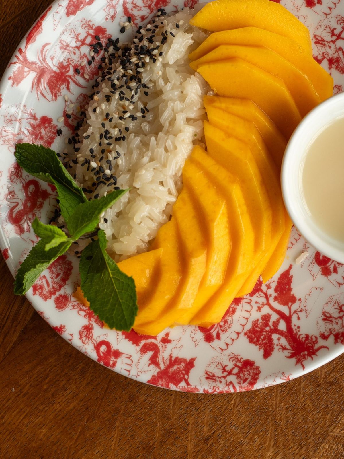 Mango sticky rice at Fat Belly