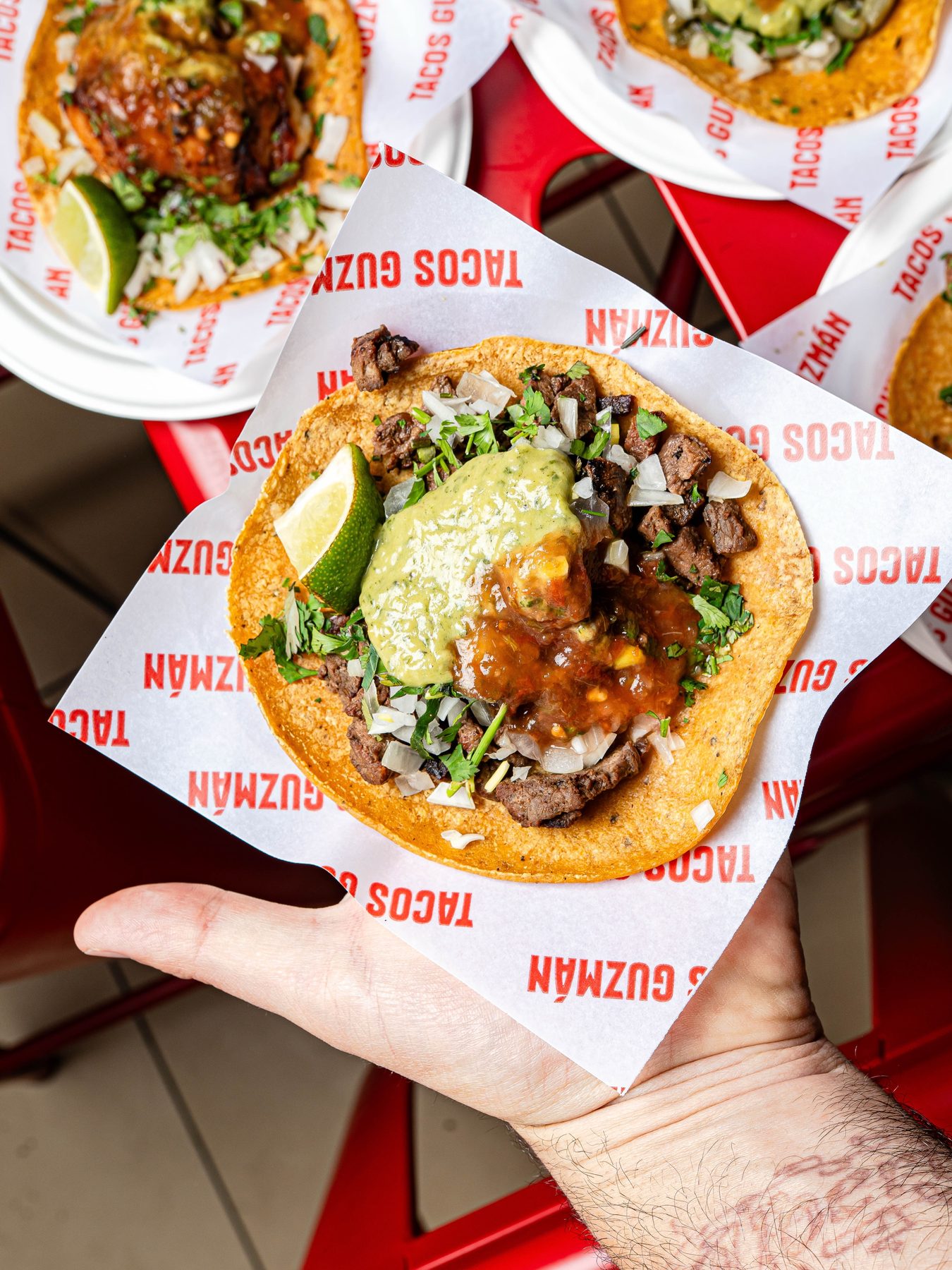 Tacos at Tacos Guzmán in the Raval