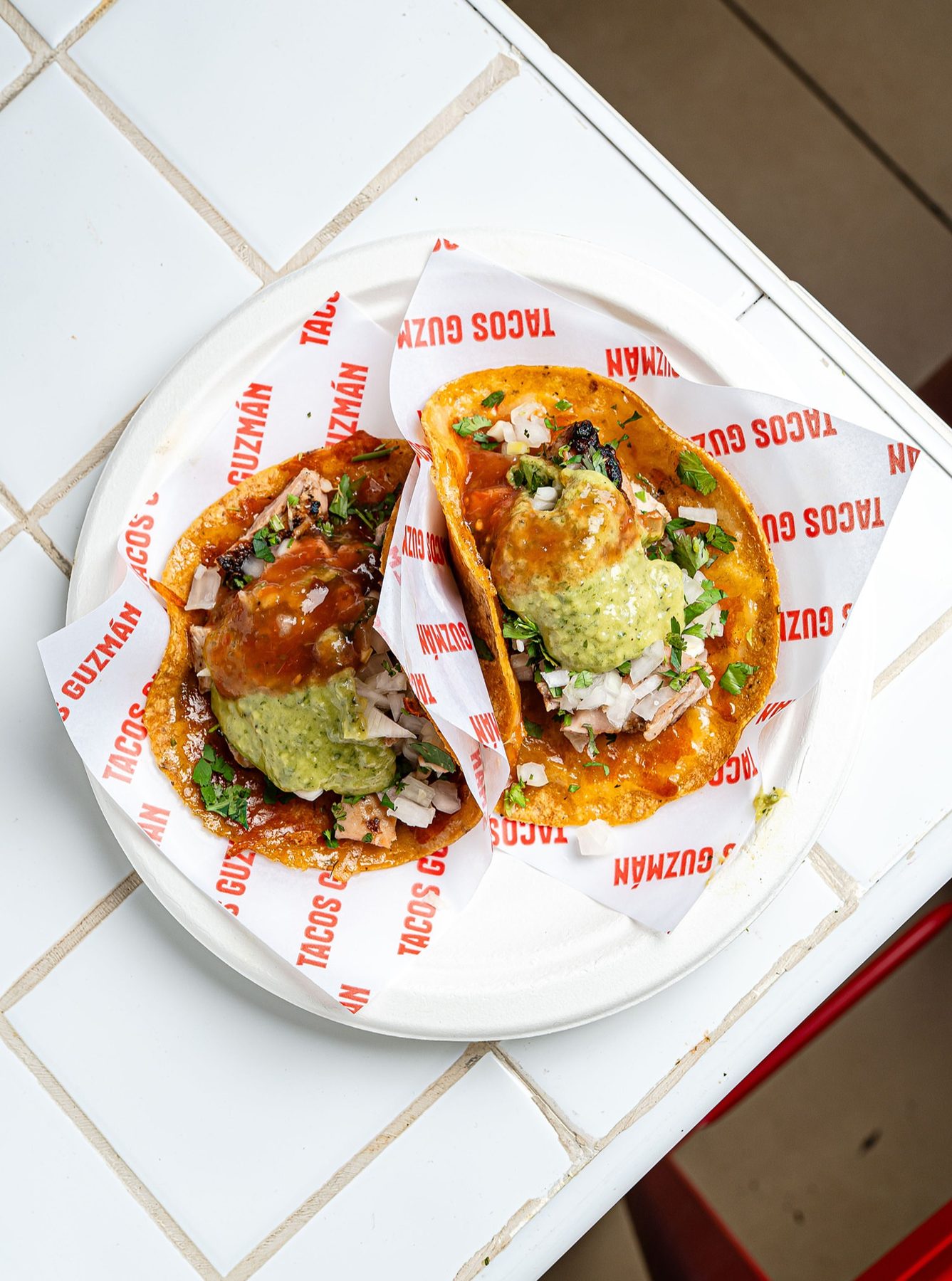 Flour tortillas at Tacos Guzmán